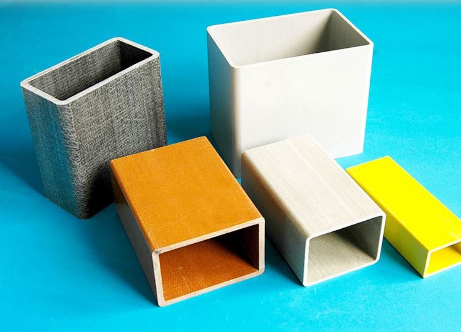 Pultruded Fiberglass Hollow FRP Composite Plastic Square Rectangular Round Tube